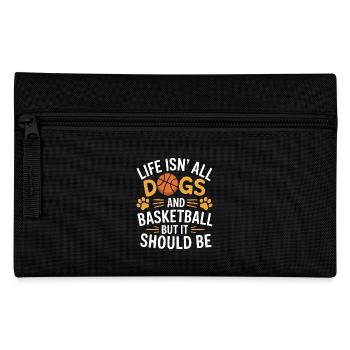 Basketball Spruch Hunde Lustig Basketball Geschenk - Federtasche - Schwarz - Vorne