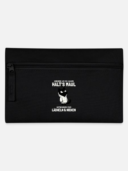 Geboren zu sagen Halt's Maul - Katze mit Hoodie - Federtasche - Schwarz