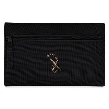 Clarinet with flowing notes - Pencil Case - black - Front