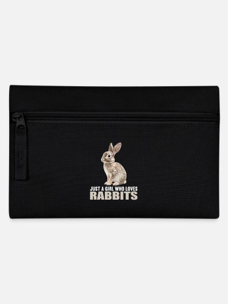 Hasen Hase - Federtasche - Schwarz