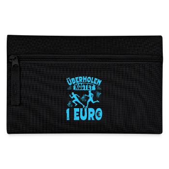 Läufer ÜBERHOLEN KOSTET 1 EURO Laufen Lustiges - Federtasche - Schwarz - Vorne