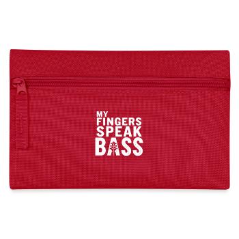 Bass Gitarrist Musiker Gear Funk Rock Jazz - Federtasche - Rot - Vorne