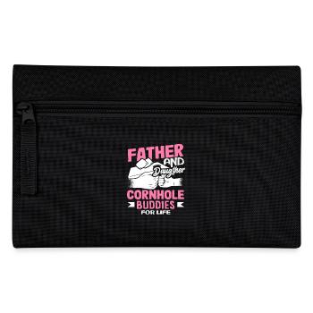 Father Daughter Cornhole Lover Friends - Pencil Case - black - Front