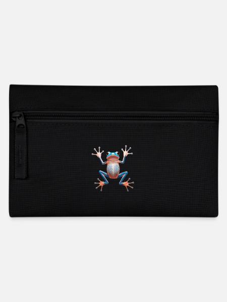 Faszinierender Frosch Kunstwerk für Naturfreunde - Federtasche - Schwarz