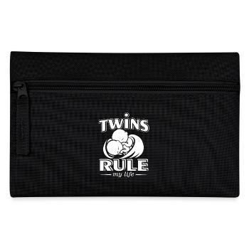 Father's Day Dad Twins Rule - Pencil Case - black - Front