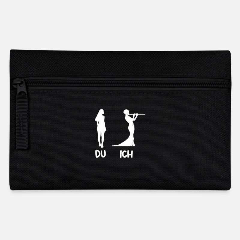 Flötist Querflöte - Federtasche - Schwarz