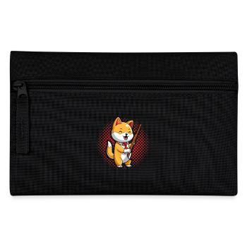 Flutist Dog Flute - Pencil Case - black - Front