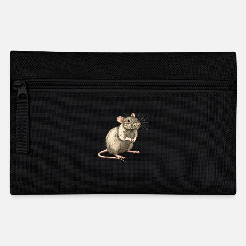 Ratten Ratte - Federtasche - Schwarz