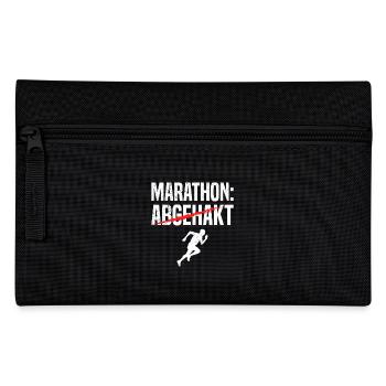 Läufer MARATHON ABGEHAKT Laufen Lustiges - Federtasche - Schwarz - Vorne