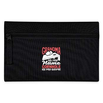 Cornhole Lover Grandma Is My Name - Pencil Case - black - Front