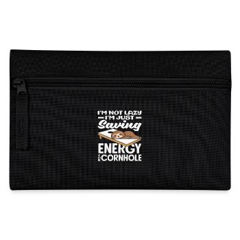 Cornhole Player Energy Saving Funny Sloth - Pencil Case - black - Front