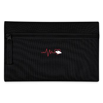 Cornhole Spieler Herzschlag Liebe - Federtasche - Schwarz - Vorne