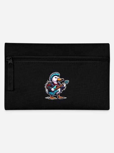 Ente Rock and Roll Gitarrist - Federtasche - Schwarz