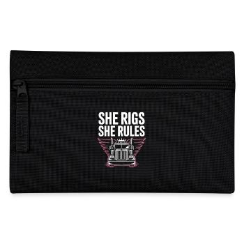 Women In Trucking Female Trucker Pride - Pencil Case - black - Front