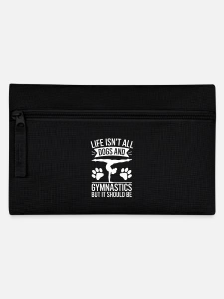 Turnen Spruch Hunde Lustiges Turnen Geschenk - Federtasche - Schwarz