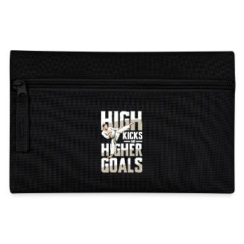 Coups de pied hauts et objectifs plus élevés Karaté Motivation - Trousse - noir - Devant