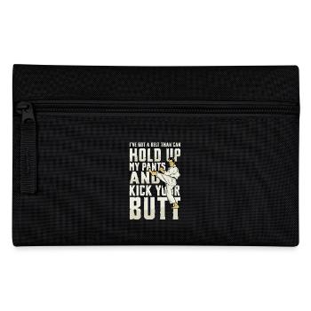 Ich Habe Einen Gürtel, Der Meine Hose Hält Und - Federtasche - Schwarz - Vorne
