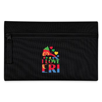 Eritrea Karte Herz I Love Eri Patriotic - Federtasche - Schwarz - Vorne