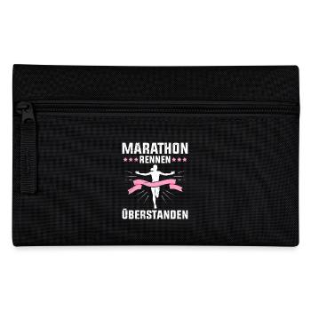 Läuferin MARATHON RENNEN ÜBERSTANDEN Lustiges - Federtasche - Schwarz - Vorne