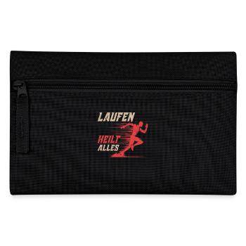Läufer LAUFEN HEILT ALLES Laufen Lustiges - Federtasche - Schwarz - Vorne