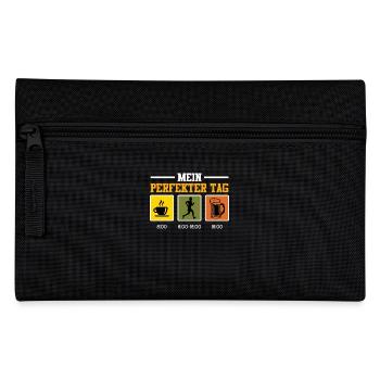 Läufer MEIN PERFEKTER TAG Laufen Lustiges - Federtasche - Schwarz - Vorne