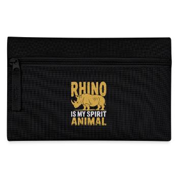 Nashorn - Federtasche - Schwarz - Vorne