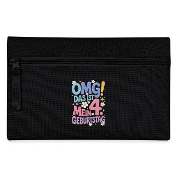 4. Geburtstag Mädchen Das Ist Mein 4. Geburtstag - Federtasche - Schwarz - Vorne