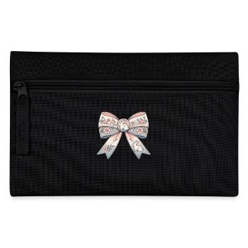 Cute Easter bow with bunnies and flowers - Pencil Case - black - Front