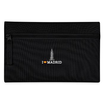 I Love Madrid Empire Cool Heart Flag Spain Lover - Pencil Case - black - Front