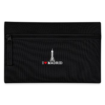 I Love Madrid Cool Heart Flag Empire Spain Lover - Pencil Case - black - Front