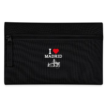 I Love Madrid Golden Gate Bridge Spain Lover Flag - Pencil Case - black - Front