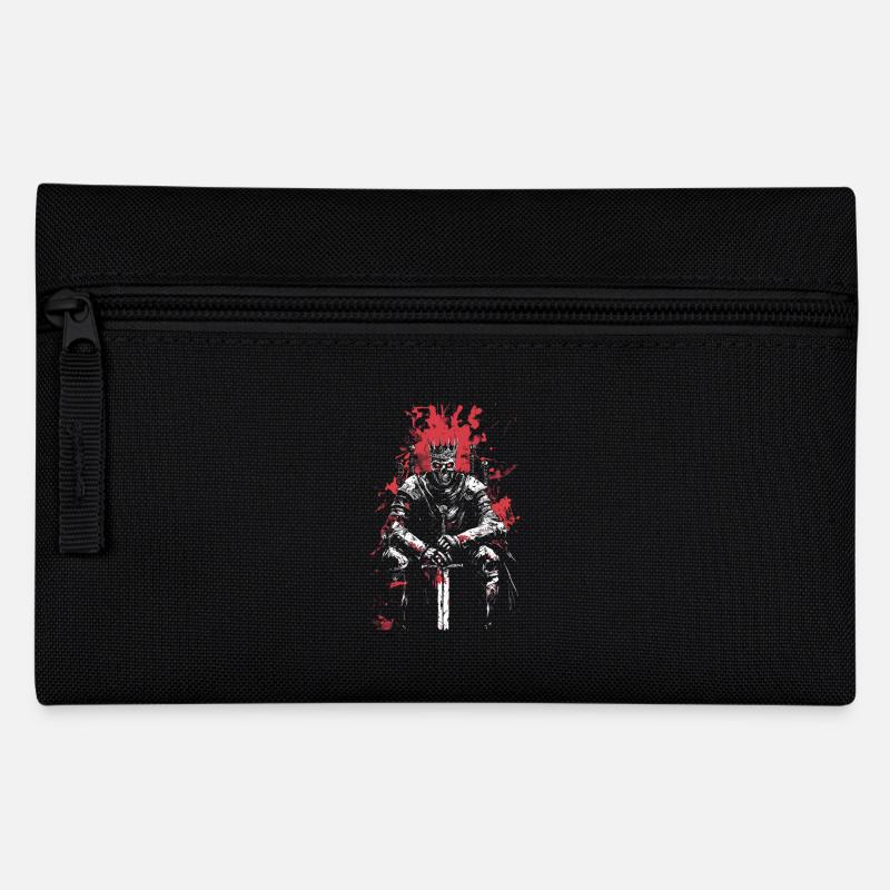 Untoter König mit Schwert – Dark Fantasy Art - Federtasche - Schwarz