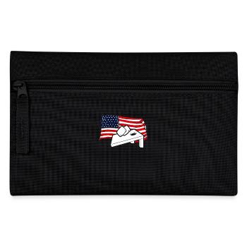 Cornhole Player Drapeau américain - Trousse - noir - Devant