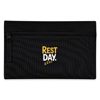 Rest Day Training Fitness Sport Chill Cheat Day - Pencil Case - black - Front
