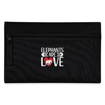 Cadeaux d’amoureux des éléphants - Trousse - noir - Devant