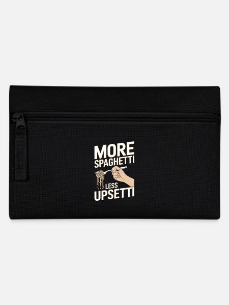 More Spaghetti Less Upsetti - Federtasche - Schwarz