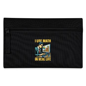 Statistician I Use Math In Real Life Mathematician - Pencil Case - black - Front