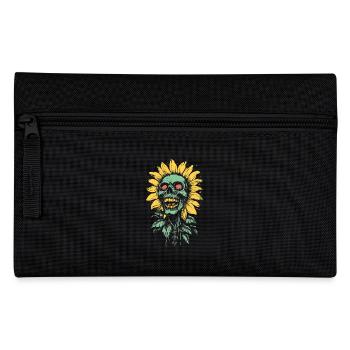 Zombie Sunflower Skull Horror - Pencil Case - black - Front
