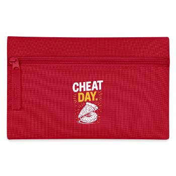 Cheat Day Fitness Enjoyment Break Training Workout - Pencil Case - red - Front