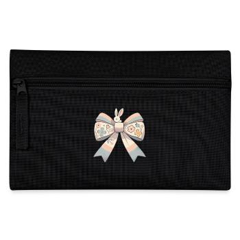 Osterhase Schleife Blumen Niedlich Ostern - Federtasche - Schwarz - Vorne