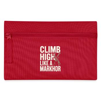 Markhor Lover Wildlife Animal Wild Goat Pakistan - Pencil Case - red - Front