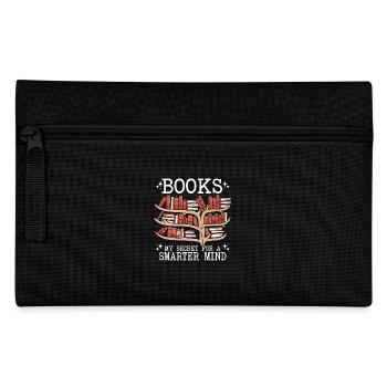 Bücher Lesen Bücherwurm Bibliothekar - Federtasche - Schwarz - Vorne