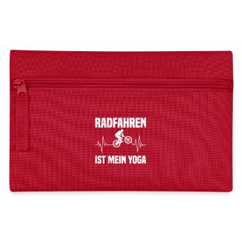RADFAHREN IST MEIN YOGA Radler Lustiges - Federtasche - Rot - Vorne