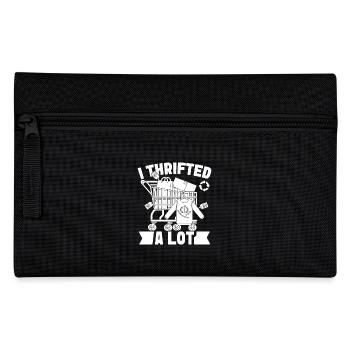 Thrift Shop I Thrifted A Lot Love Thrifting - Pencil Case - black - Front