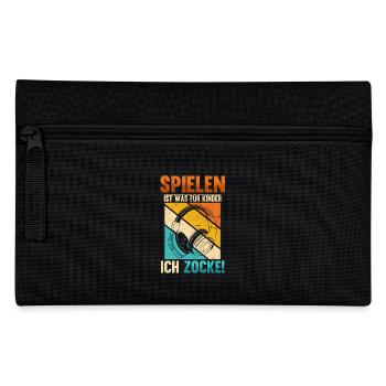 Spielen Ist Was Für Kinder Ich Zocke Gamer - Federtasche - Schwarz - Vorne