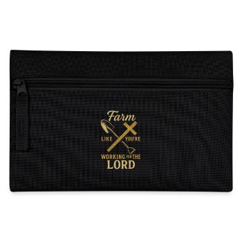 Christian Homesteader Faith Farming Lural Life - Pencil Case - black - Front