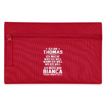 I'm Thomas and I do what I want | Sarcasm - Pencil Case - red - Front