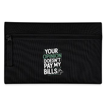 Unternehmer Opinion Doesnt Pay My Bills Freelancer - Federtasche - Schwarz - Vorne