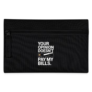Unternehmer Opinion Doesnt Pay My Bills Freelancer - Federtasche - Schwarz - Vorne