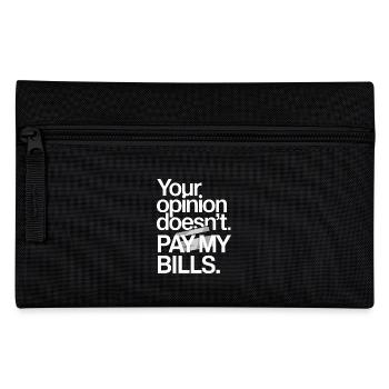 Unternehmer Opinion Doesnt Pay My Bills Freelancer - Federtasche - Schwarz - Vorne